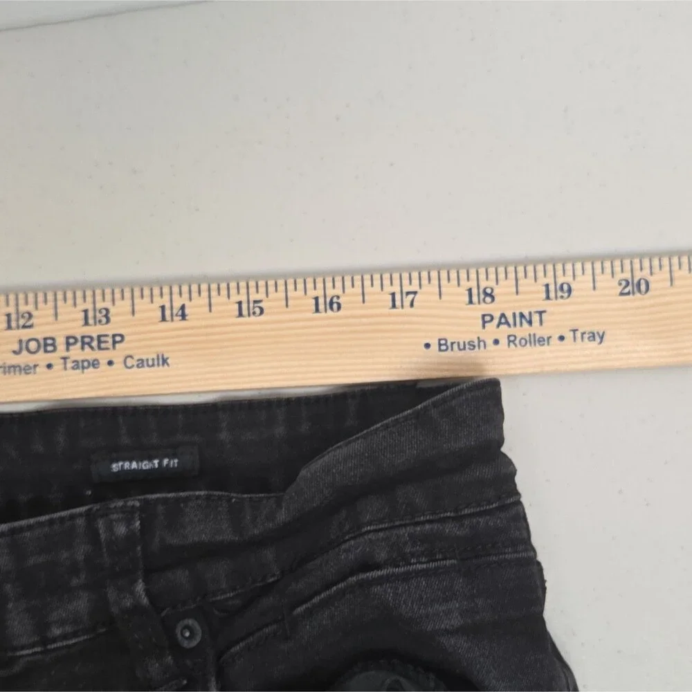 Kenneth Cole Men Black Jeans Straight Leg Fit 38X32 Stretch New York NEW